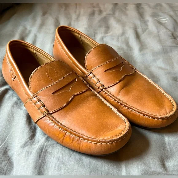 Men\'s orange polo loafer shoes. Ralph Lauren Polo Vito Loafers Bright Orange Sz 7.5 D Men main image 4
